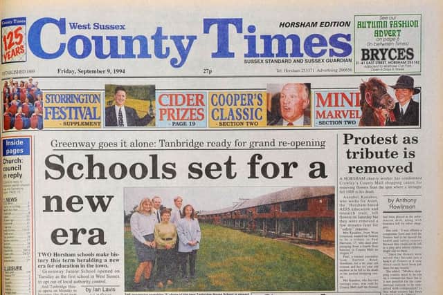 West Sussex County Times. Edition 9th September 1994
Copypic Steve Robards SR1902848 SUS-190402-114739001