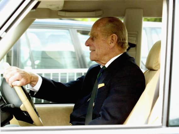 The Duke of Edinburgh at the wheel