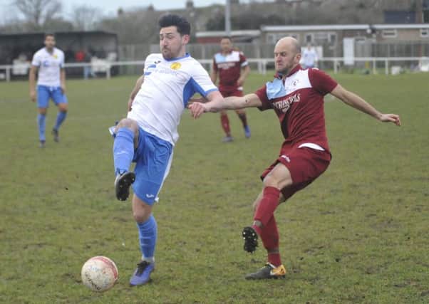 Action from Little Common's last home game, against Newhaven, two weeks ago. Picture by Simon Newstead