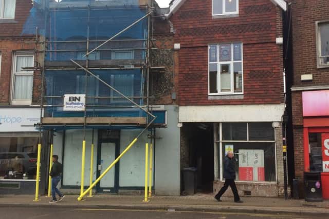 Vacant units in North Road, Lancing