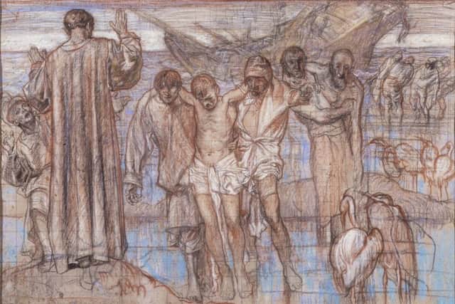 The sketch of St Paul Shipwrecked