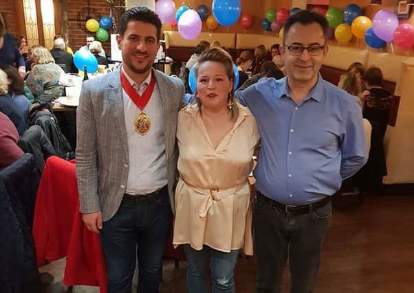 Mayor of Crawley Carlos Castro and his wife Katia and Yashar Koksal