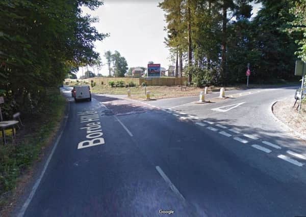 Proposed site of new roundabout at junction of Balcombe Road, Borde Hill Lane and Hanlye Lane (photo from Google Maps Street View)