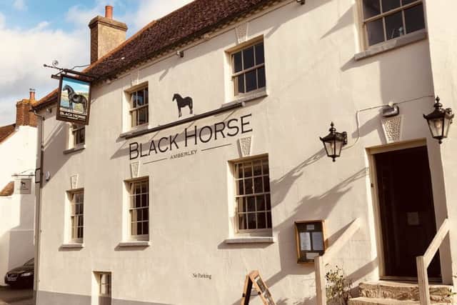 The newly refurbished Black Horse in Amberley well worth a visit...