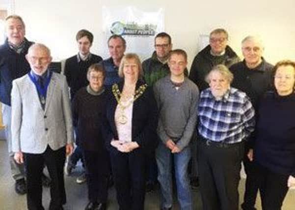 Eastbourne mayor Gill Mattock visits Computers for Charities in Eastbourne SUS-191202-123952001