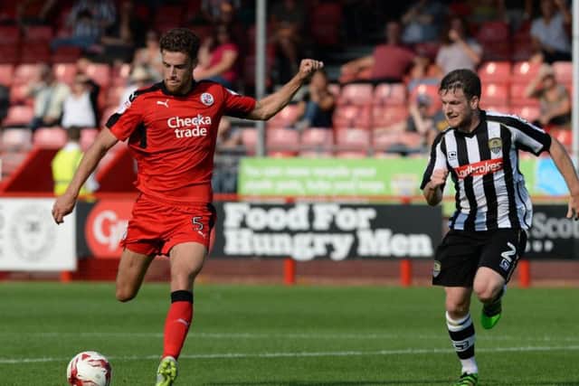 Alex Davey during his loan spell at Crawley Town