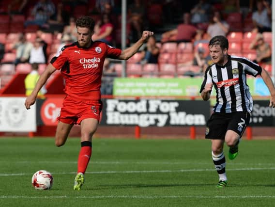 Alex Davey during his loan spell at Crawley Town