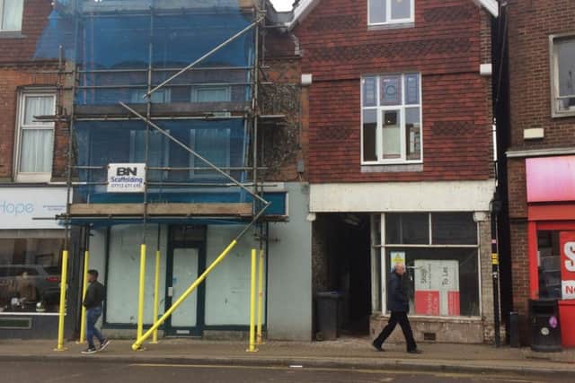 Empty shop units in Lancing's North Road