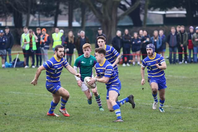Rugby action at the University of Chichester / Picture by Jordan Colborne