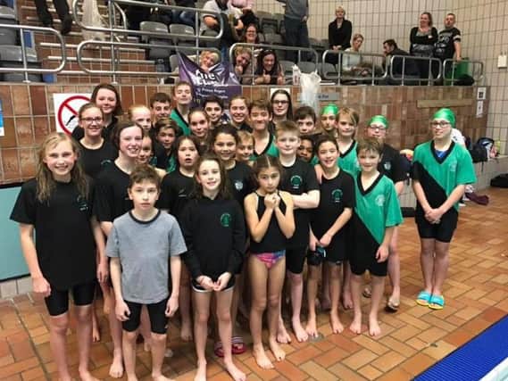 Worthing swimmers at the Brighton Dolphin development gala