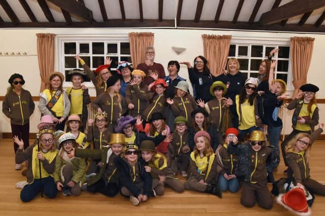 The 2nd Southwick Brownies performed playlets and learned how to project their voices, working with president Gary Cook and committee member Charley Roberts
