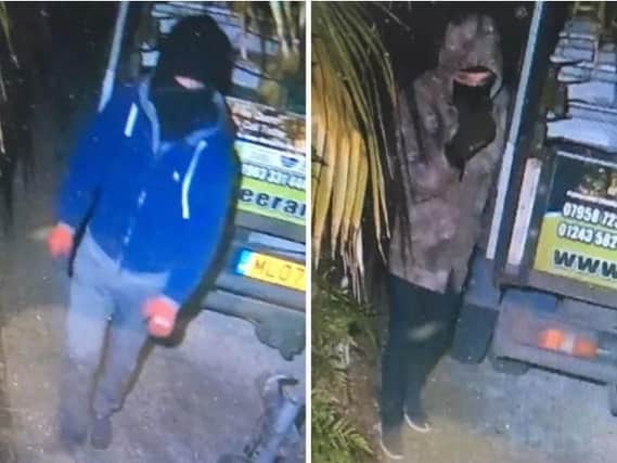 Do you recognise these people connected to Bognor tool theft? Picture provided by Sussex Police