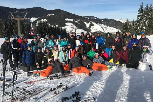 The Worthing College and East Sussex College students during their recent ski trip to Austria