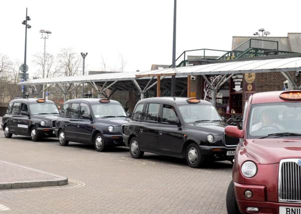 Taxi rank outside Chichester station