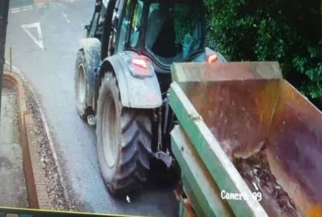A tractor has been caught on camera during a flytipping incident in Horsham SUS-190214-103154001