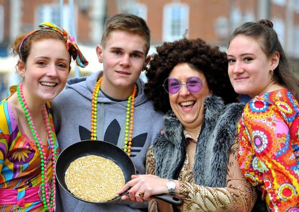 Pancake Races in Horsham. The Olive Tree Cancer Support. Picure: Steve Robards, SR1809658