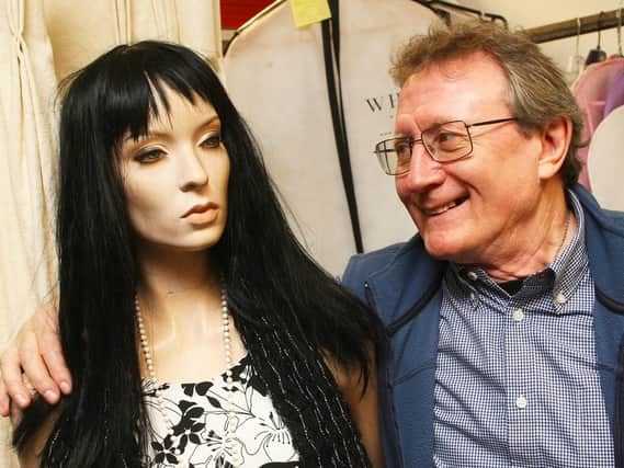Jeff Connor with Sonia the mannequin at Quality Kwik Dry Cleaners in Durrington. Picture: Derek Martin