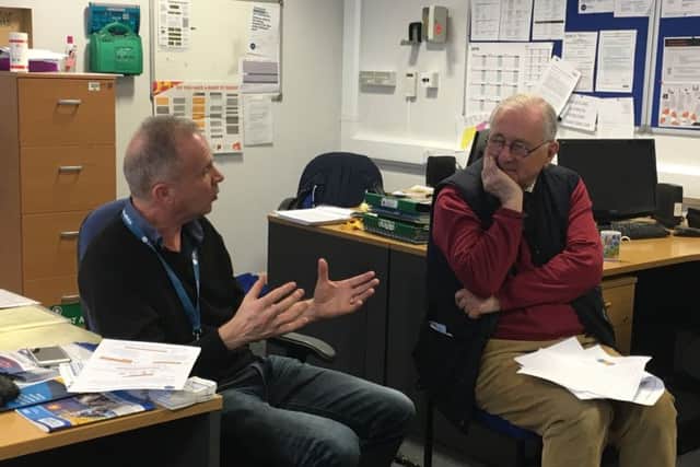 Sir Peter Bottomley with Citizens Advice volunteer Steve