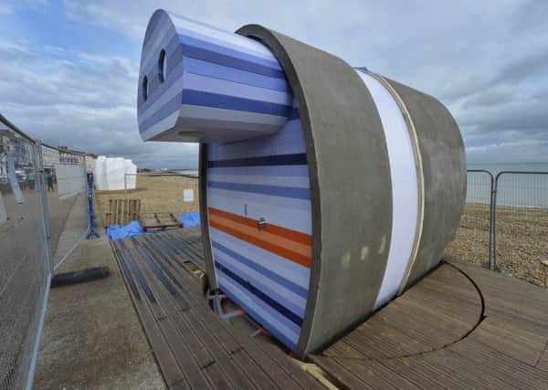 New Beach Hut on Eastbourne seafront (Photo by Jon Rigby) SUS-170611-111840008