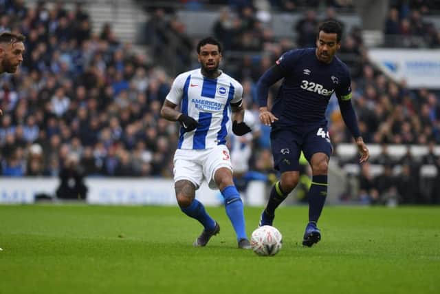 Jurgen Locadia doubled Brighton's first half lead. Picture by PW Sporting Photography
