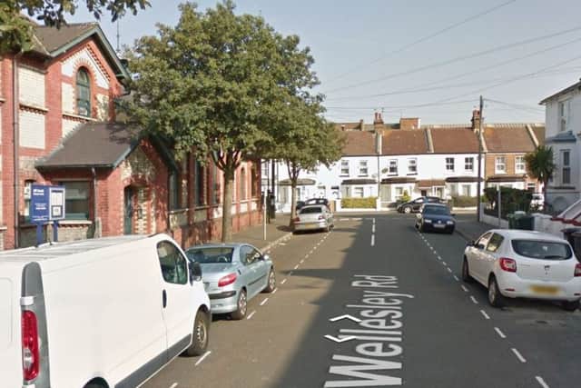 A man went into cardiac arrest in Wellesley Road in Eastbourne. Picture: Google Street View