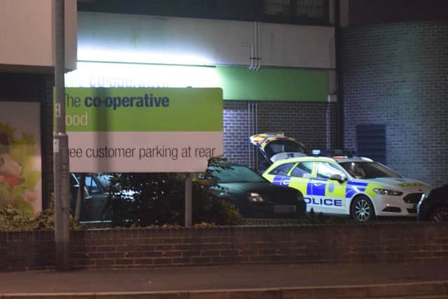 The robbery happened at Co-op in Seaside, Eastbourne last night. Photo by Dan Jessup