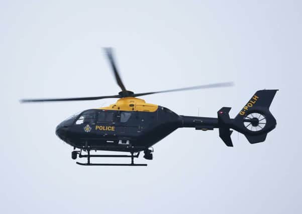 The police helicopter was seen flying over St Leonards
