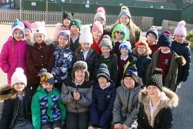 Wear a Woolly Hat Day at The Globe Primary Academy in Lancing. Photo by Derek Martin DM1922440a