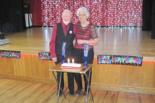 Ken and Joan Hawkins celebrating Ken's 95th birthday