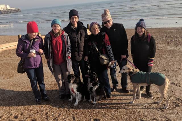 Canine Conundrums UK organised a dog walk on Worthing beach for Turning Tides' Woolly Hat Day