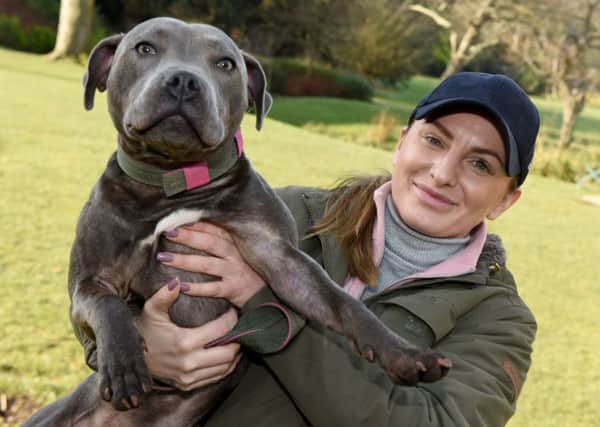 Paws for a Welly Walk, in aid of Hearing Dogs for Deaf People, in Alexandra Park, Hastings.

Georgina Roach with Belle SUS-190217-121621001