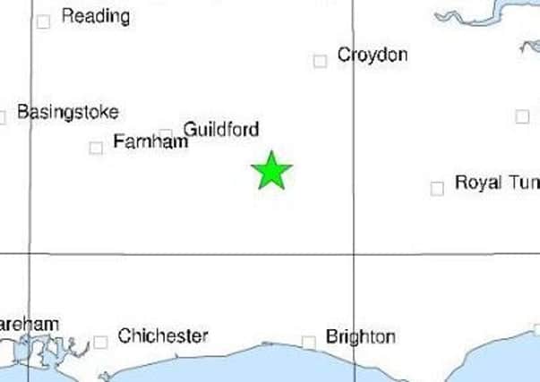 An earthquake hit Newdigate this evening. Photo: British Geological Survey