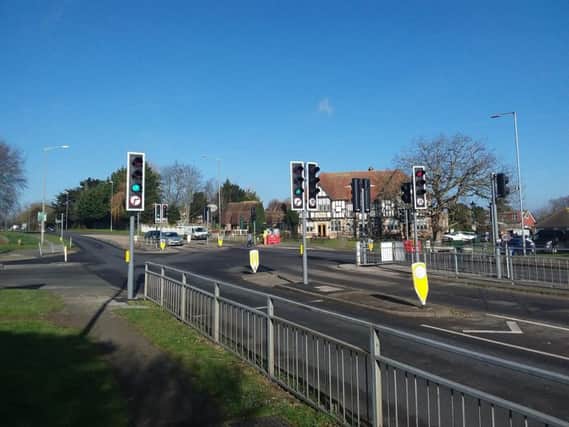 Polegate crossroads traffic lights have been replaced