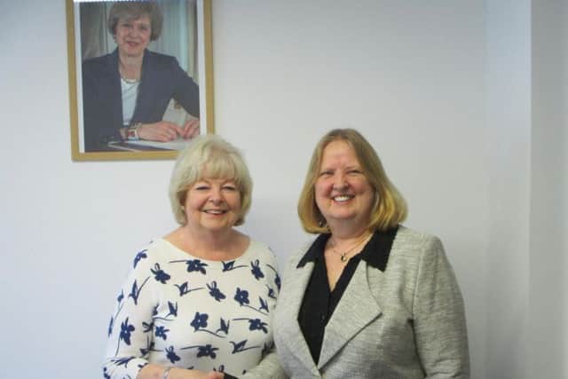 Cllr Mary Mears, chairman of the Kemptown Conservatives, with Cllr Anne Meadows