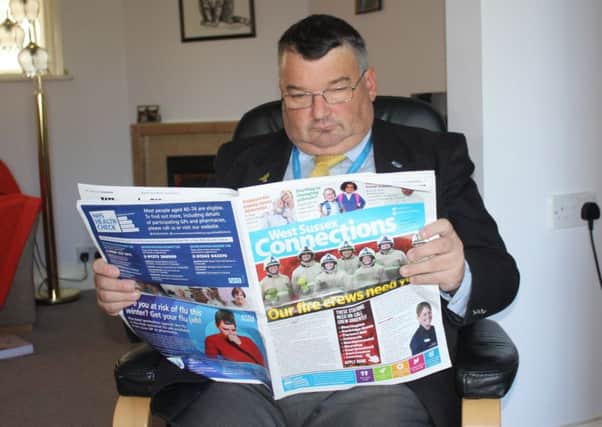 Lib Dem County Councillor Bob Smytherman is calling for WSCC's Connections magazine to be scrapped. SUS-190201-105340001