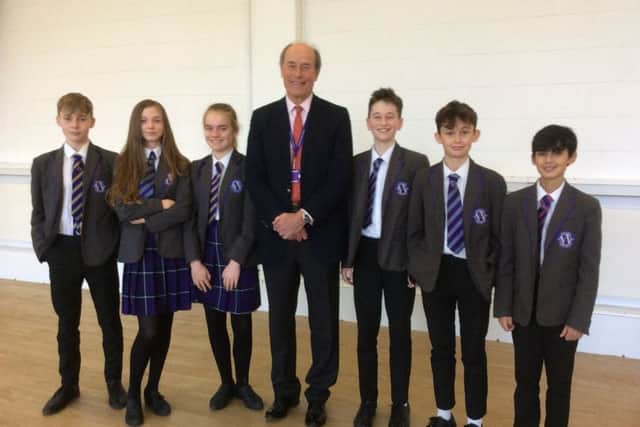 Worthing High School students were visited by David Hoare