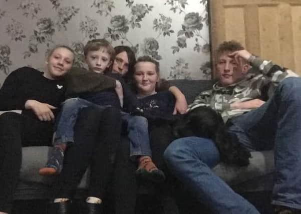 Kerry Turner with her children Robbie, 16, Kayleigh, 15, Roxy, 11, and Frankie, 5