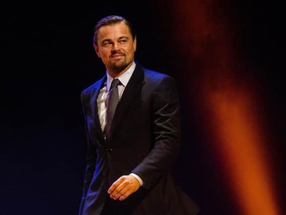 US actor Leonardo DiCaprio 'regrammed' a tweet about the climate march in Brighton (Photograph: ROBIN UTRECHT/AFP/Getty Images)