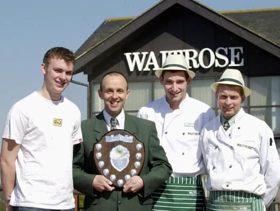 Keith Toop (second from left) and his winning Corporate Challenge team at Waitrose in 2003