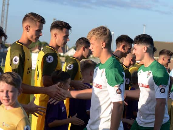 Bognor and Brighton U23s met at Nyewood Lane in July - they will meet again in the SSC semi-finals on March 5 / Picture by Kate Shemilt