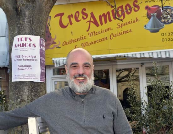 Ben Del Rosario the owner of Tres Amigos in Terminus Road, Eastbourne (Photo by Jon Rigby)