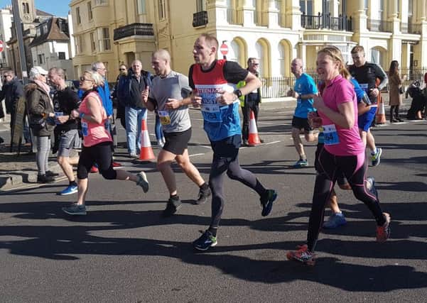 Brighton Half Marathon runners reach Hove