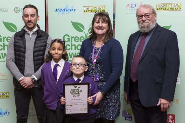 Baird Primary Academy picked up their certificate and trophy for Best Nature Conservation School