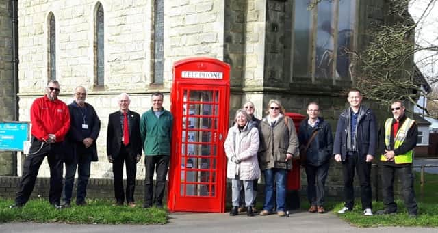 Councillor Peter Smith and Councillor Rory Fiveash with members of Crawley Borough Council, Mears, Ralph Restorations, Friends of Goffs Park, St Peter's Church and West Green Community Forum.
