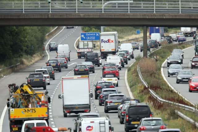 Work is continuing to change part of the M23 into a smart motorway