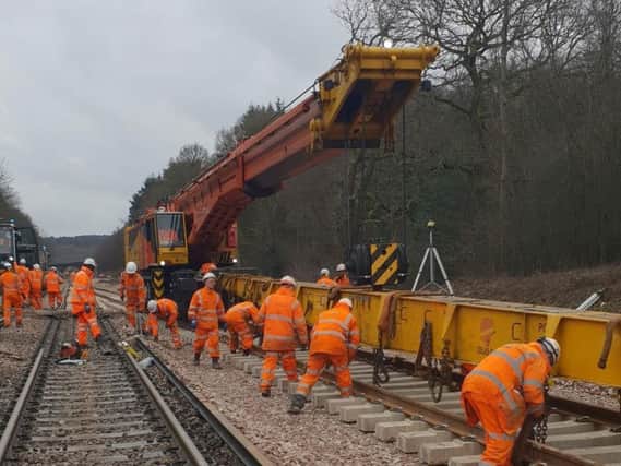 Balcombe track replacements (Photograph: Network Rail)