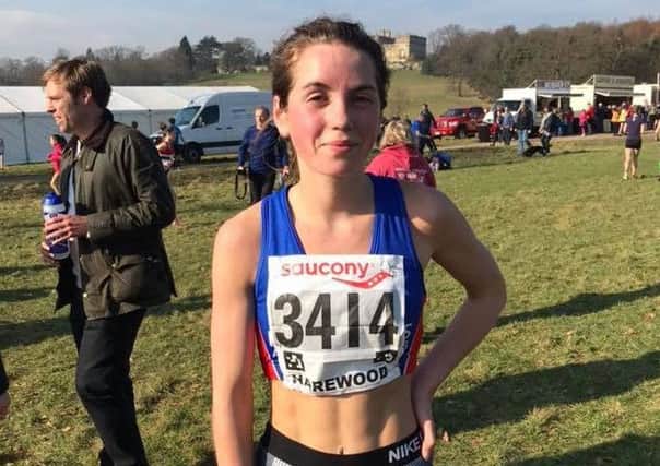 Lizzie Clarke after finishing 11th in the under-20 women's race at the English National Cross-Country Championships. Picture courtesy Terry Skelton