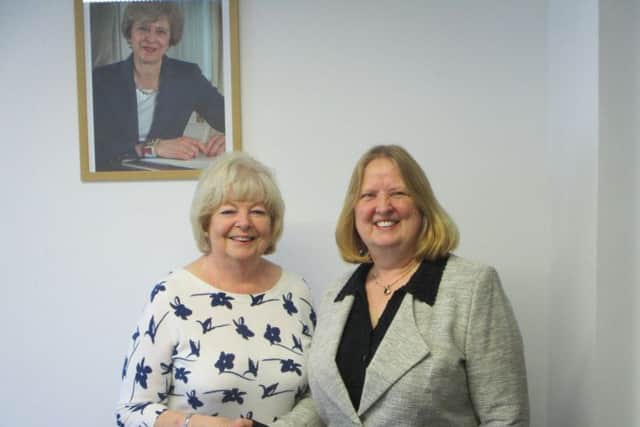 Cllr Anne Meadows and Cllr Mary Mears at Brighton Kemptown Conservative Association SUS-190226-090456001