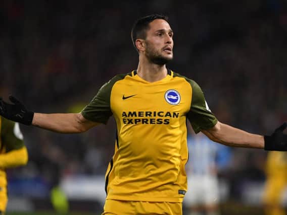 Florin Andone is back available after suspension on Saturday. Picture by PW Sporting Photography