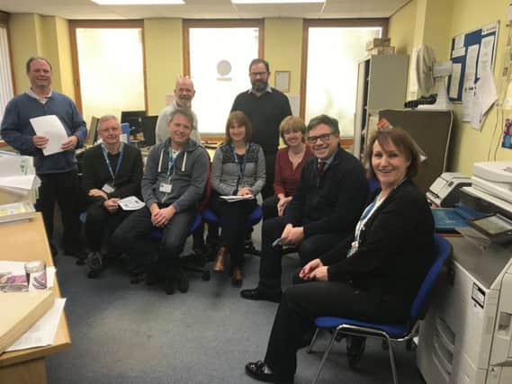 Jeremy Quin joined volunteers and full time support staff at Citizens Advice in Horsham